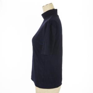 ISSEY MIYAKE ハイネック カットソー 半袖 プルオーバー ネイビー M