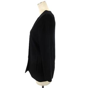 Plage ノーカラー ジャケット ウール ブラック 36