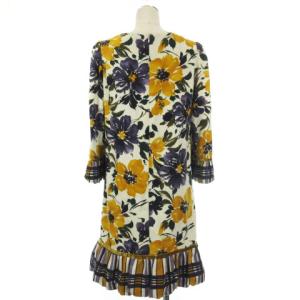 M'S GRACY 花柄 ワンピース 長袖 バルーン 38 イエロー系 230804E GY06