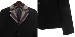 Tao リバーシブル ジャケット ストライプ ウール TJ-07005M AD2000 ブラック グレー系 M