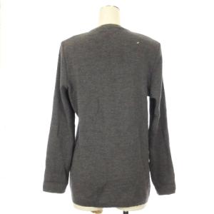 Salvatore Ferragamo ガンチーニホック ニット ジャケット カーディガン ゴールド金具 ウール イタリア製 グレー S GY06