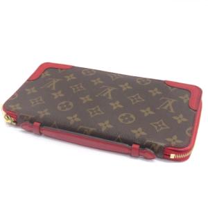 LOUIS VUITTON M61452 モノグラム デイリー オーガナイザー ラウンドファスナートラベルケース ブラウン