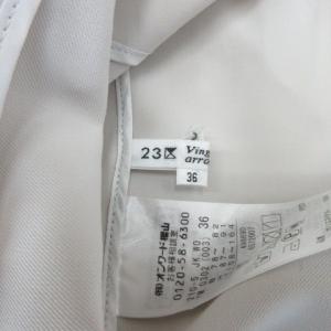 23区 セットアップ リラクションツイル ノーカラージャケット スカート スーツ 36 ライトグレー 230808E GY11
