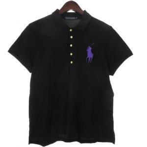 ビックポニー ポロシャツ 半袖 コットン XXL ブラック パープル