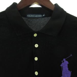 RALPH LAUREN ビックポニー ポロシャツ 半袖 コットン XXL ブラック パープル