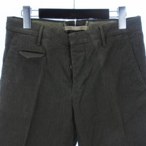 INCOTEX チノパンツ スラックス スリムフィット ボタンフライ カーキ グリーン 31