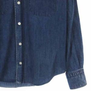 Finamore シャンブレー シャツ 長袖 コットン イタリア製 インディゴ 14.5