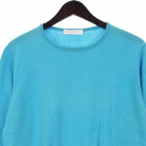Cruciani ニット カットソー 長袖 コットン イタリア製 ライトブルー 46