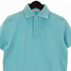 Cruciani ポロシャツ 半袖 鹿の子 コットン イタリア製 ライトブルー 44