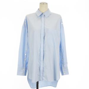 23SS マルチWAY シャツ ブラウス 長袖 ライトブルー 36