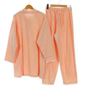 Chloe パジャマ ナイトウェア 長袖 フリル ピンク M 230822E GKP