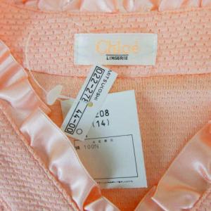 Chloe パジャマ ナイトウェア 長袖 フリル ピンク M 230822E GKP