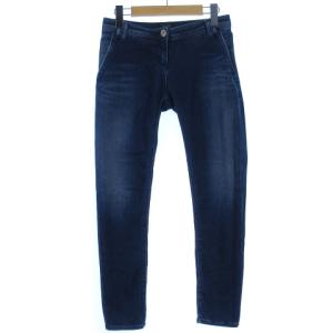 スキニー デニム パンツ ジーンズ USED加工 ストレッチ インディゴ US25