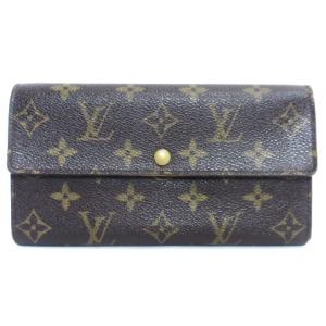 モノグラム ポシェット ポルトモネクレディ 二つ折り 長財布 フランス製 M61726 ブラウン