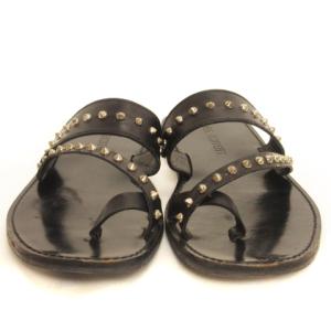 Neil Barrett サンダル スタッズ フラット レザー 41 ブラック