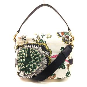 TORY BURCH ショルダーバッグ 総柄 2WAY ホワイト系 230905E 鞄 GY13