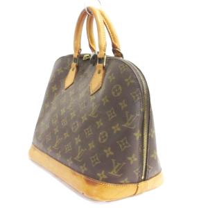 LOUIS VUITTON モノグラム アルマ ハンドバッグ カデナ付き M51130 フランス製 ブラウン