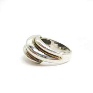TIFFANY&Co. ツイストリング SV925 K18 コンビ 14号 シルバー ゴールド