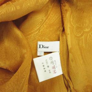 Christian Dior ペイズリー柄 シャツ シルク 長袖 マスタード M 2301003E