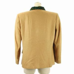 HERNO 襟チェック ジャケット 44 ベージュ 2301005E