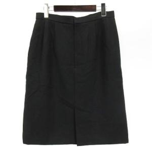 LEONARD FASHION タイト ウール スカート ブラック 230922E