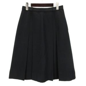 PRET-A-PORTER タック スカート ブラック LL 230922E