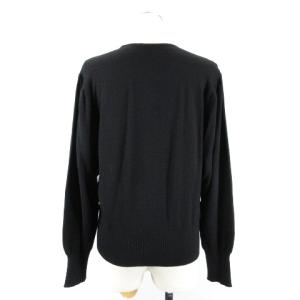 LEONARD 花柄 切替 ニット 長袖 ブラック L 2301003E