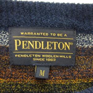 PENDLETON ニット カットソー 半袖 ネイビー M 230915E