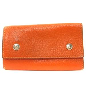 エテュイ クレ6 キーケース ６連 D刻印 レザー フランス製 オレンジ