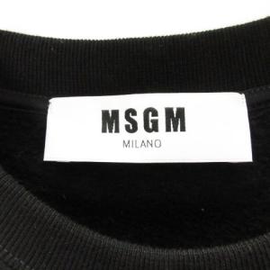 MSGM ロゴ トレーナー スウェット プリント ブラック XS 2301003E