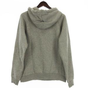adidas Originals Trefoil Hoodie ロゴ プリント パーカー スウェット プルオーバー グレー M 230929E