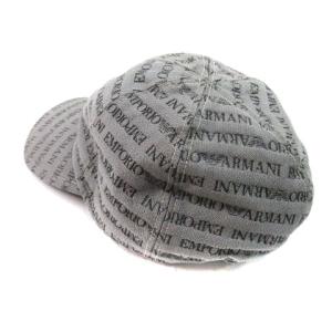 EMPORIO ARMANI キャップ 帽子 ロゴ 総柄 グレー 230921E