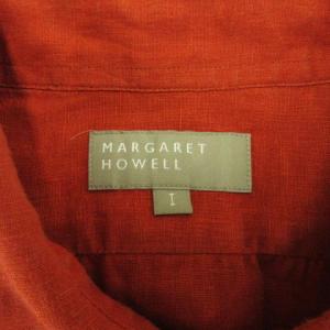 MARGARET HOWELL リネン シャツ 半袖 1 テラコッタ 230922E