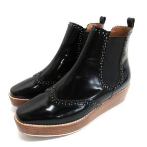 UNITED ARROWS プラット サイドゴア ブーツ 38 ブラック 2301003E