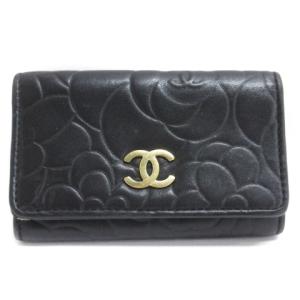 カメリア ココマーク キーケース レザー イタリア製 ブラック ジャンク