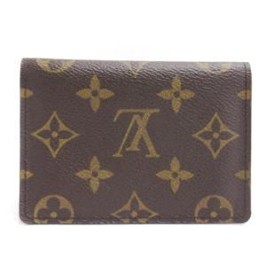LOUIS VUITTON モノグラム ポルト2カルト ヴェルティカル パスケース 定期入れ M60533 ブラウン
