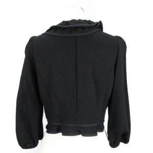 TO BE CHIC ジャケット ショート丈 フリル ブラック 231013E