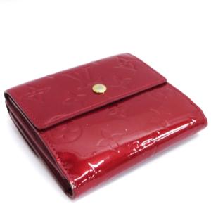LOUIS VUITTON ヴェルニ ポルトモネ ビエ カルトクレディ 二つ折り財布 M91982 フランス製 レッド