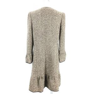 M'S GRACY ノーカラー コート ウール 40 ブラウン 231019E