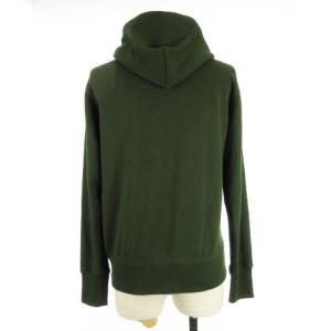 MHL. × LOOPWHEELER ループウィラー パーカ スウェット 裏毛 グリーン 2