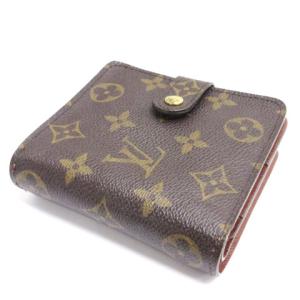 LOUIS VUITTON モノグラム コンパクトジップ 二つ折り財布 M61667 ブラウン