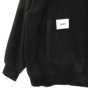 WTAPS 22AW EXHAUST HOODY POLY フリース パーカー 222ATDT-CSM29 黒