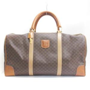 マカダム柄 ボストンバッグ イタリア製 JM13 ブラウン