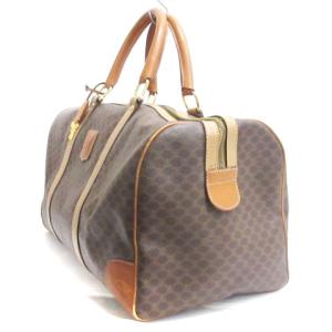 CELINE マカダム柄 ボストンバッグ イタリア製 JM13 ブラウン