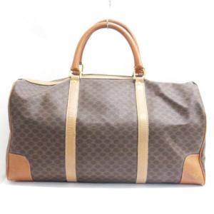 CELINE マカダム柄 ボストンバッグ イタリア製 JM13 ブラウン