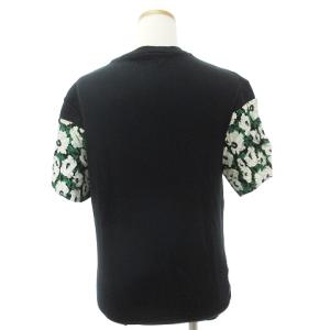 STELLA McCARTNEY スウェット カットソー 半袖 花柄 フラワー コットン 黒 ブラック 34 RF