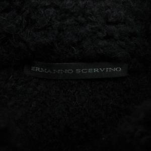 Ermanno Scervino ボア ボレロ カーディガン トグル 半袖 38 ブラック 231124E RF