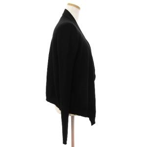 GIVENCHY カーディガン 長袖 ボタンレス 無地 ウール 黒 ブラック 8 RF