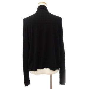 GIVENCHY カーディガン 長袖 ボタンレス 無地 ウール 黒 ブラック 8 RF