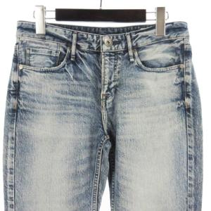 upper hights ボーイフレンドクロップド デニム パンツ ジーンズ USED加工 インディゴ 23 RF